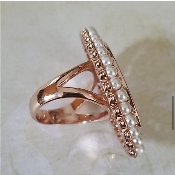 Amedeo "Giulietta" Cameo Pearl Crystal Ring SZ 7 - Picture 11 of 16